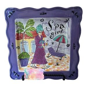 Certified International "Spa Girl" Decorative Plate by Jennifer Brinley